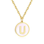 Rounded Pendant Necklace A–Z Letters
