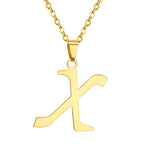 Initial A–Z Gold Chain Choker Necklace