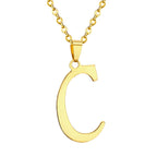 Initial A–Z Gold Chain Choker Necklace