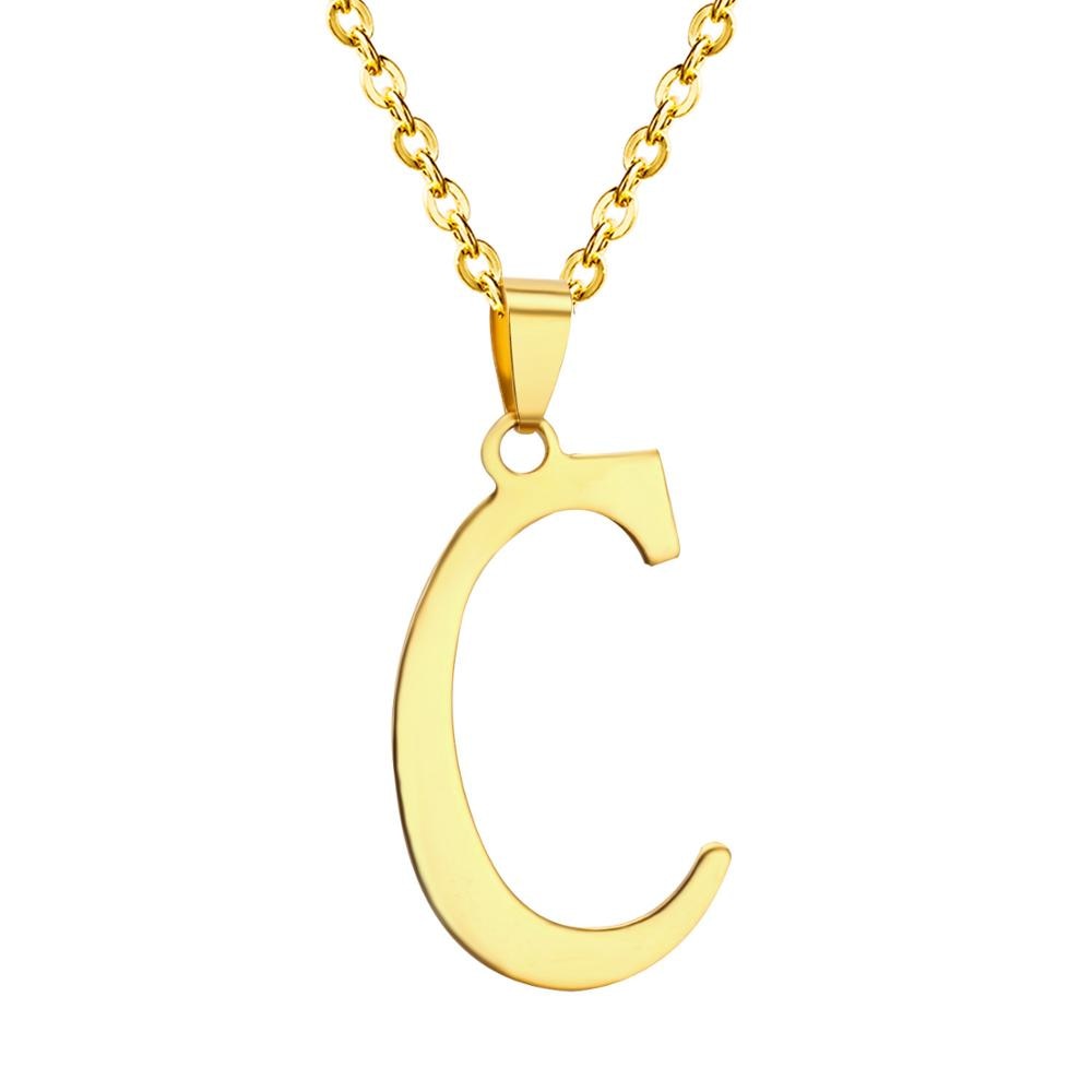 Gouden chokerketting met initialen A-Z