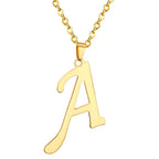 Initial A–Z Gold Chain Choker Necklace