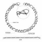 7 mm Cubaanse schakelarmband 