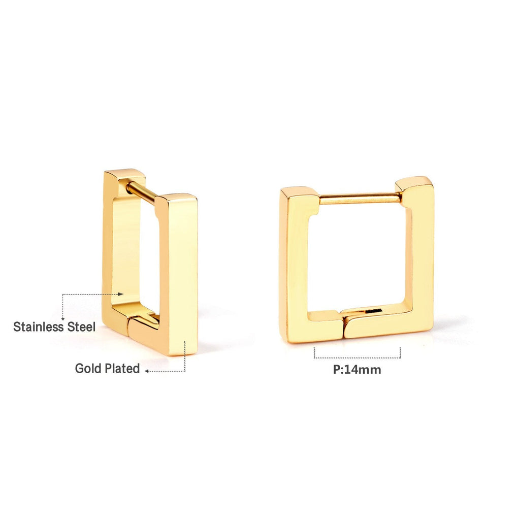 Gold Geometric Hoop Earrings