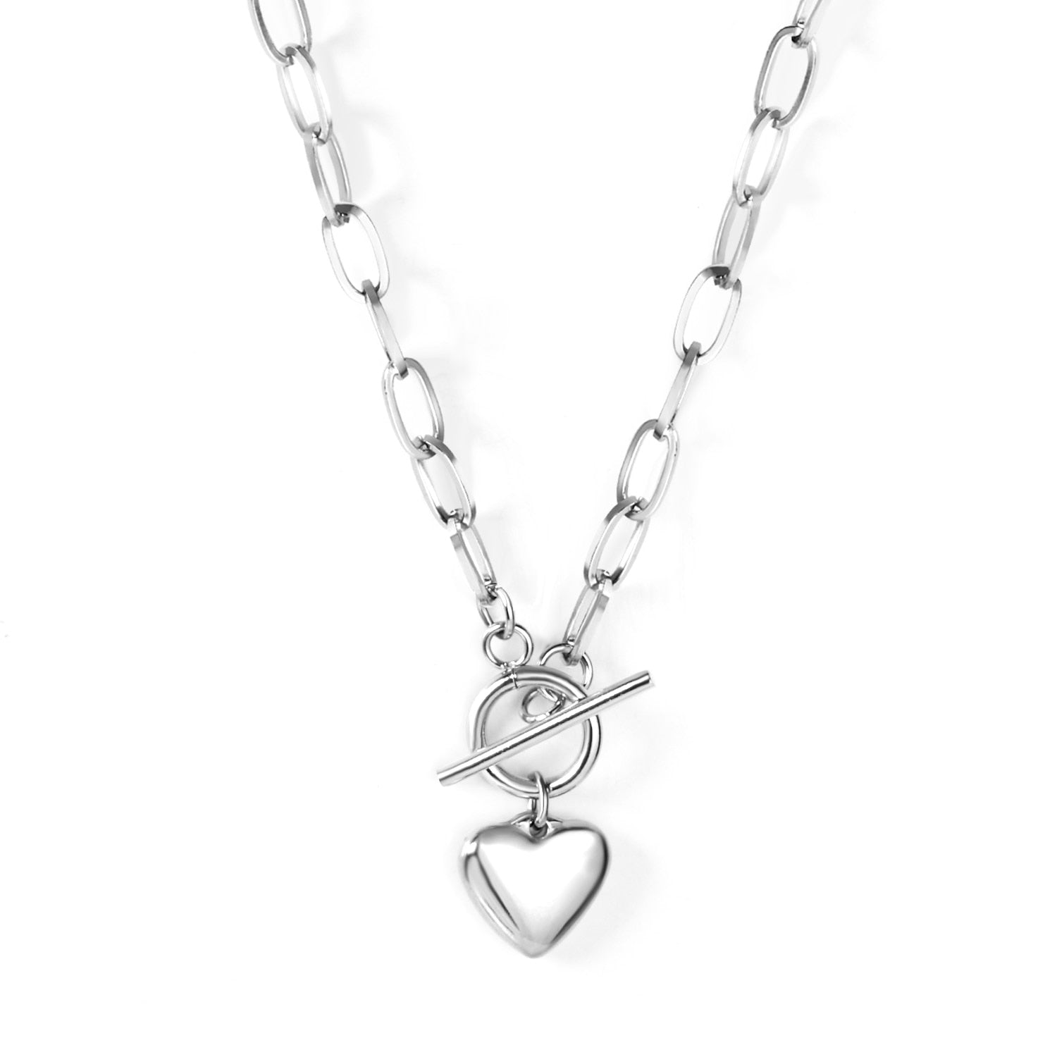 Stainless Steel Heart Pendant Necklace
