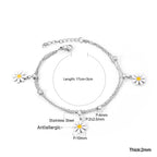 Kleine bloem dubbele ketting armband 