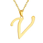 Initial A–Z Gold Chain Choker Necklace