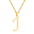 Initial A–Z Gold Chain Choker Necklace