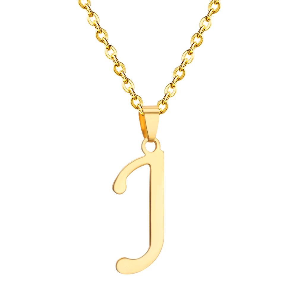 Gouden chokerketting met initialen A-Z