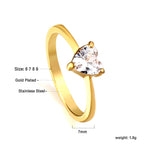 Witte diamanten hartvormige drieklauwring