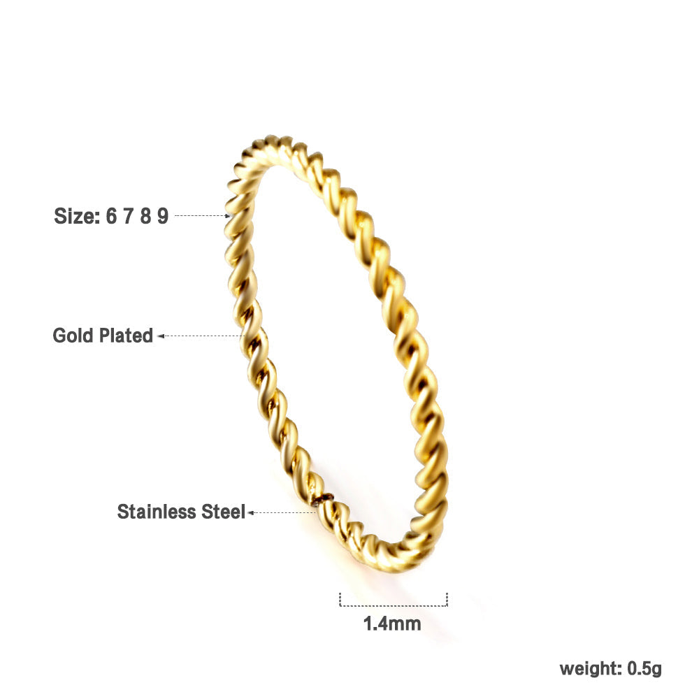 Draaiende minimalistische solitaire ring