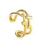Minimalistische gouden skelet open ring