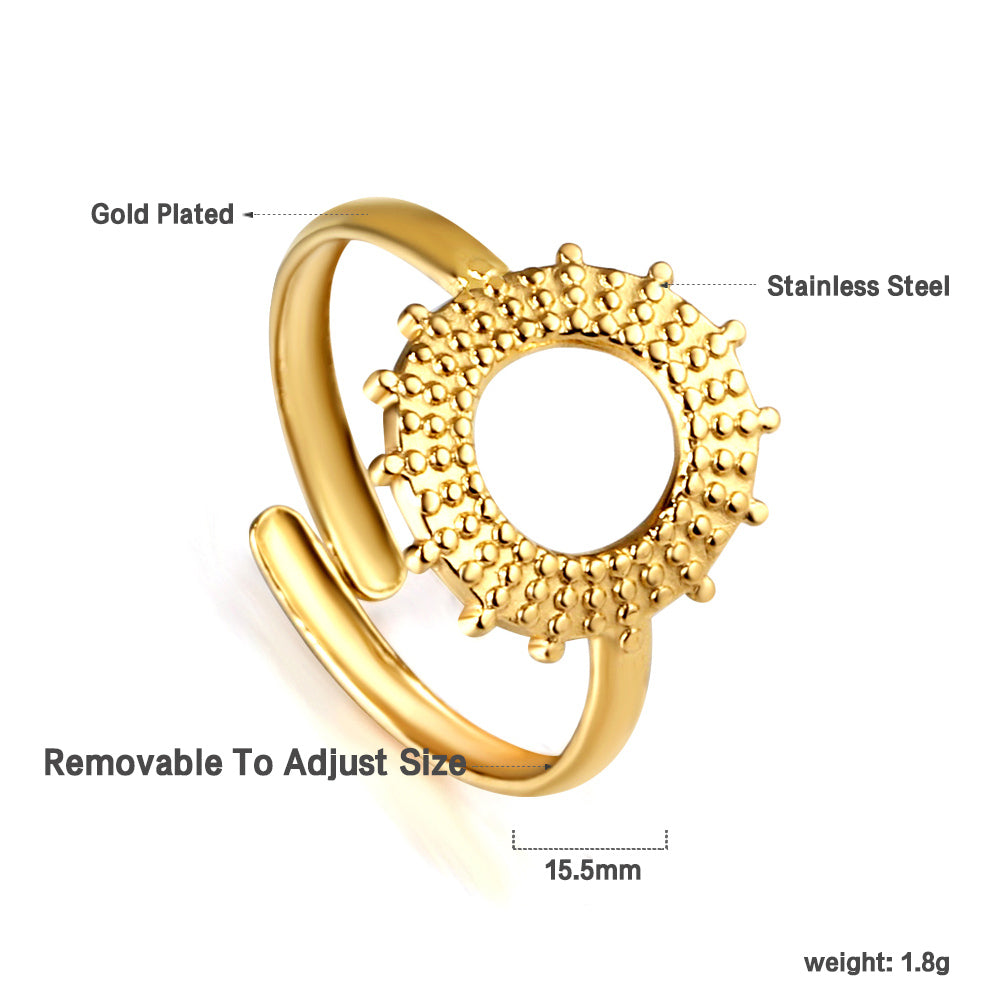 Verstelbare ring in de vorm van een zonnebloem