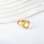 Verstelbare ring in de vorm van een zonnebloem