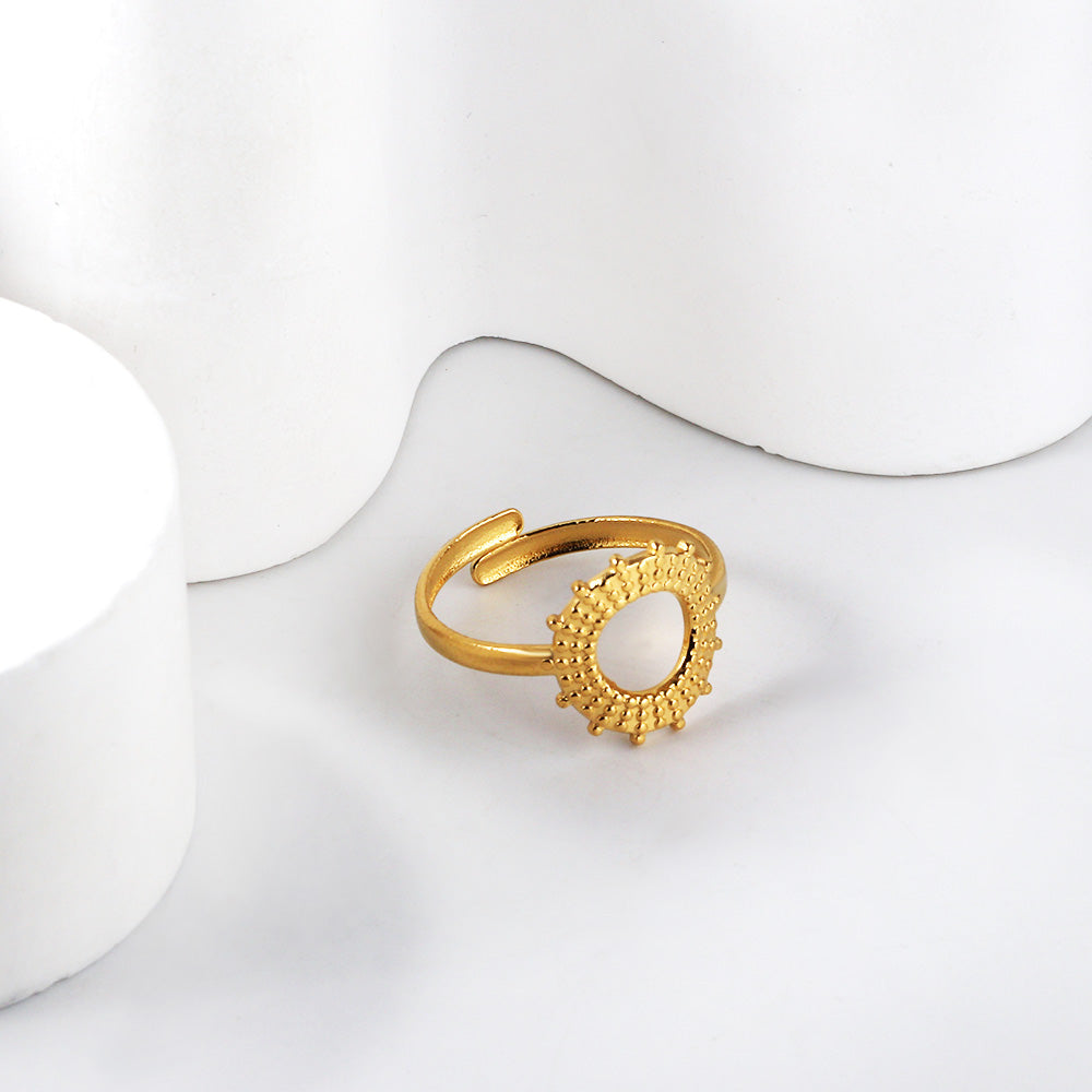 Verstelbare ring in de vorm van een zonnebloem