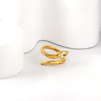 Cobrakop diamanten open ring