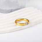 Ronde geometrische diamanten ring