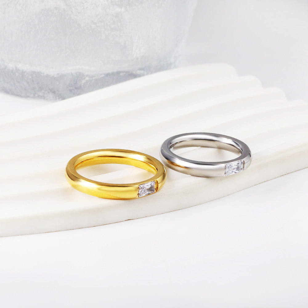 Ronde geometrische diamanten ring