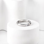 Ronde geometrische diamanten ring