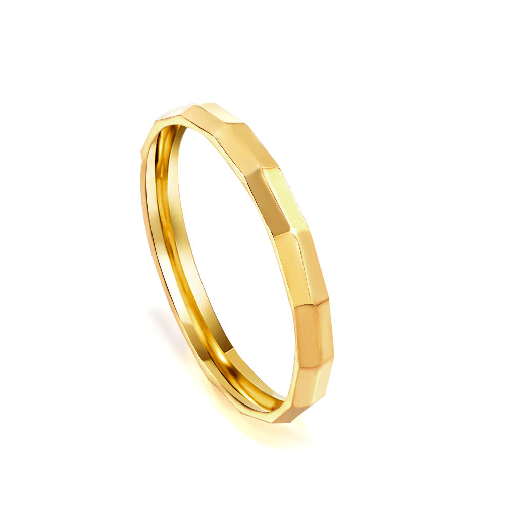 Eenvoudige cirkelvormige roestvrijstalen ring