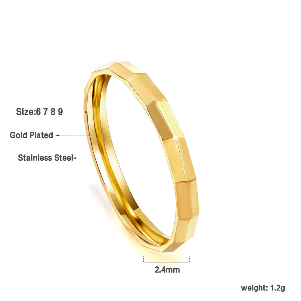 Eenvoudige cirkelvormige roestvrijstalen ring