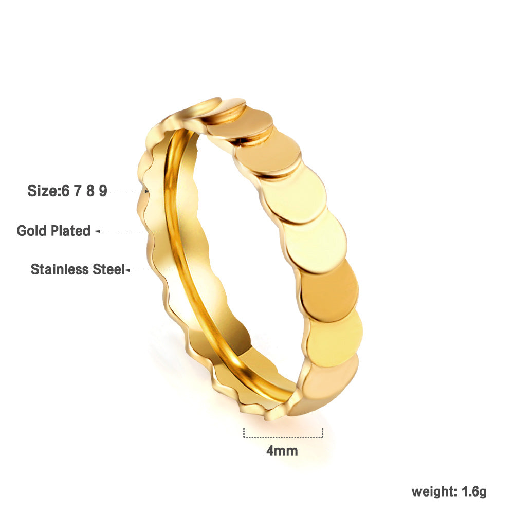 Visschubben sprankelende ring