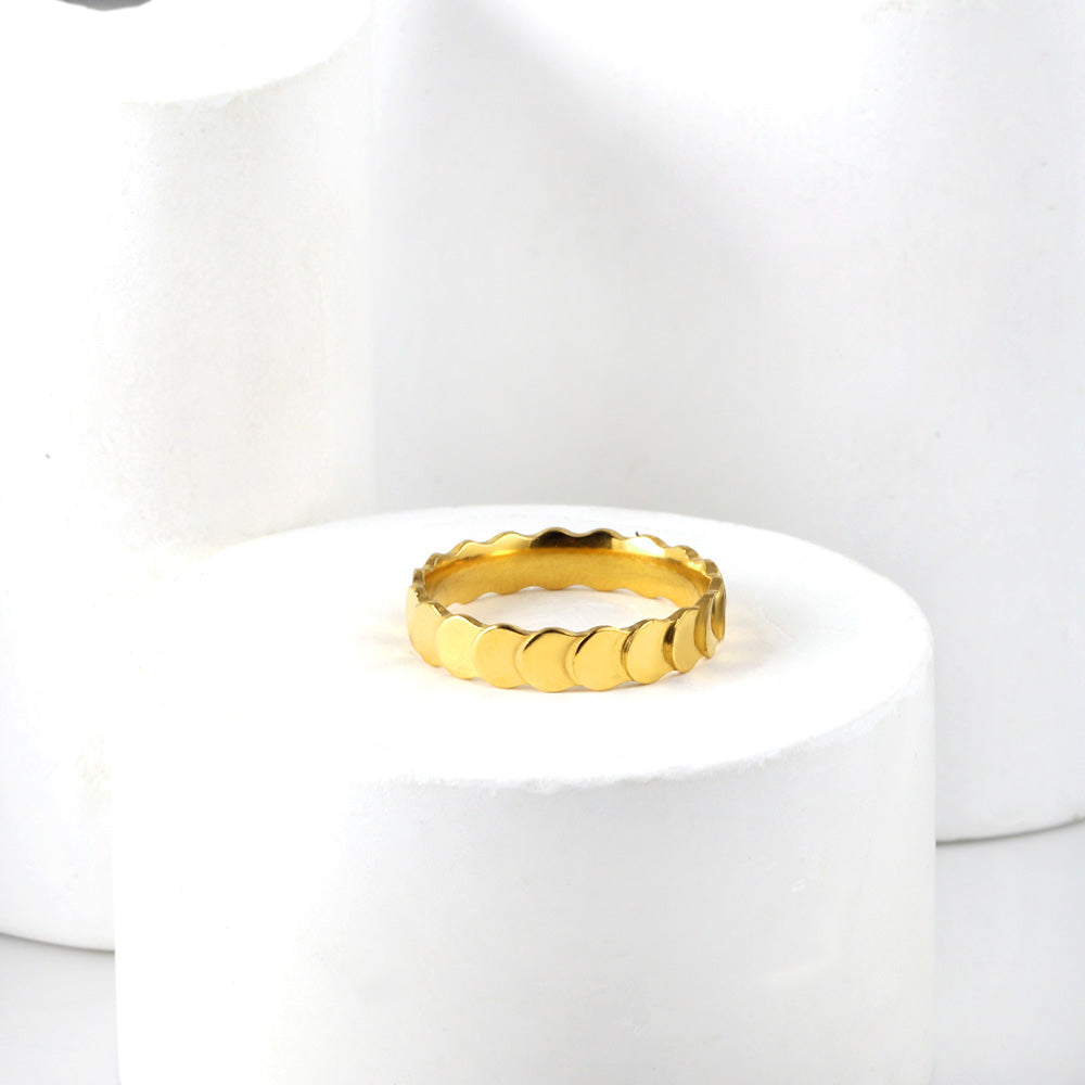 Visschubben sprankelende ring