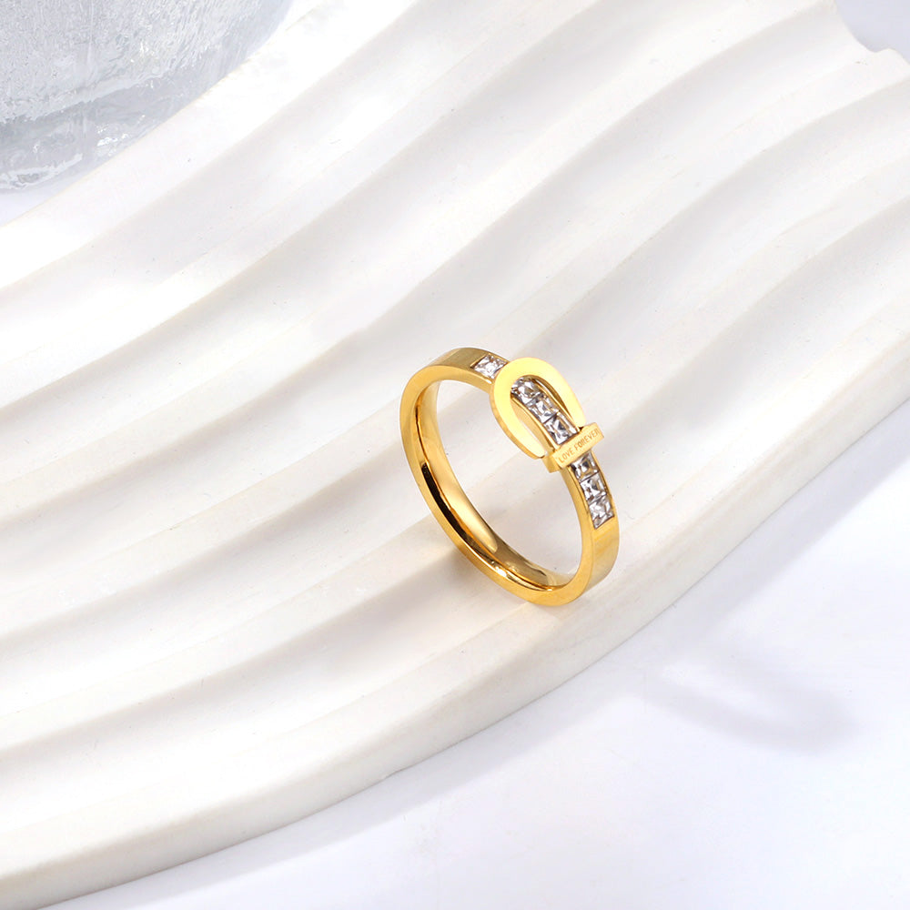 Mode Luxe Diamant Geometrische Ring