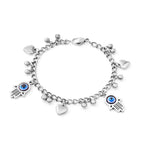 Blauwe kattenoog bedelarmband