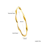 Bracelet rigide incurvé extra large