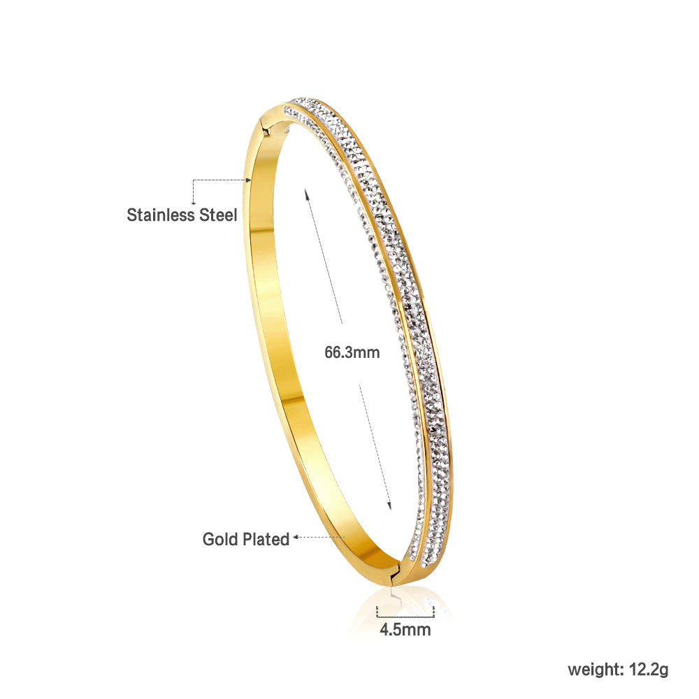 Sprankelende diamanten oppervlakte armband