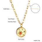 Ketting met onregelmatige ronde gemengde diamanten hanger