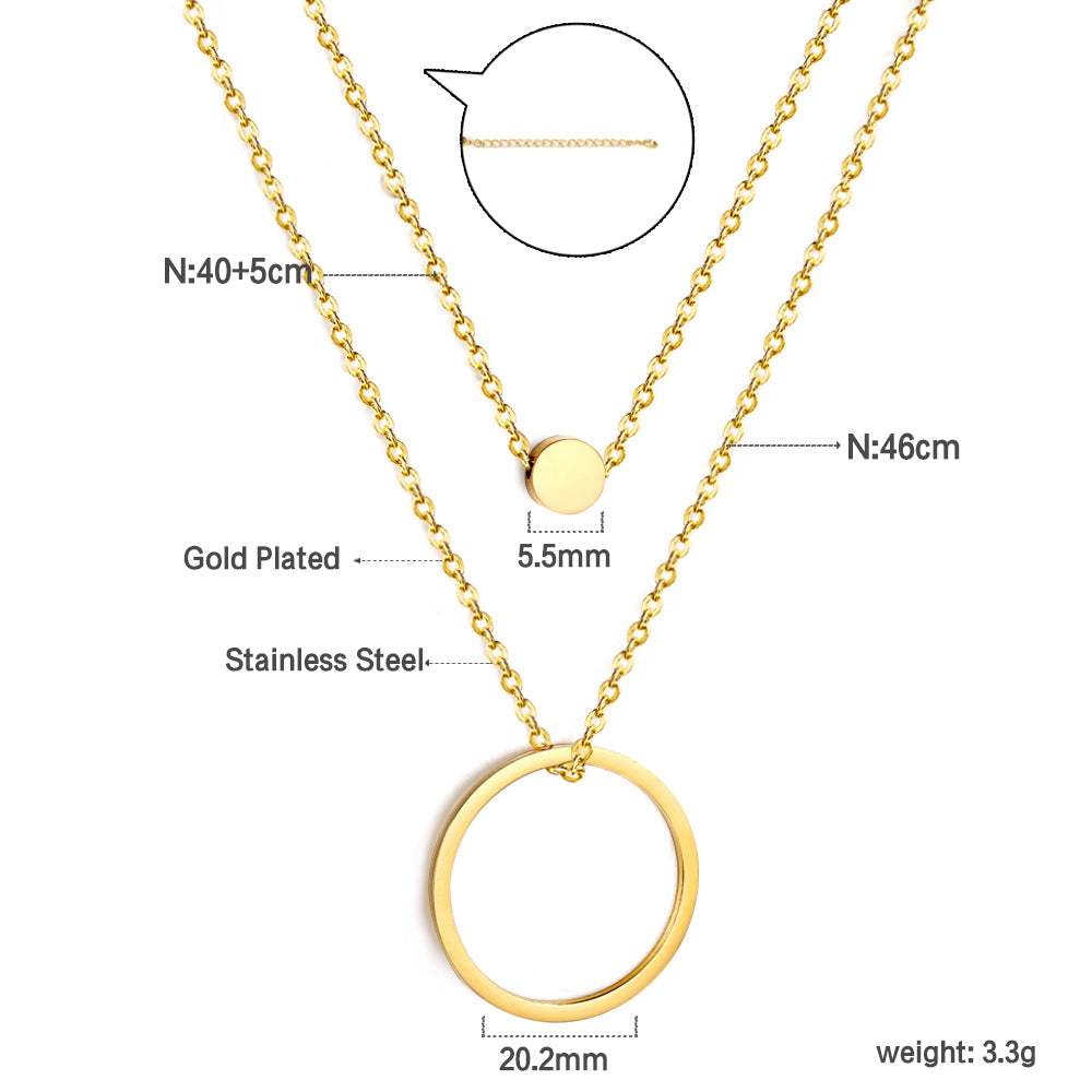 Collier pendentif gâteau circulaire