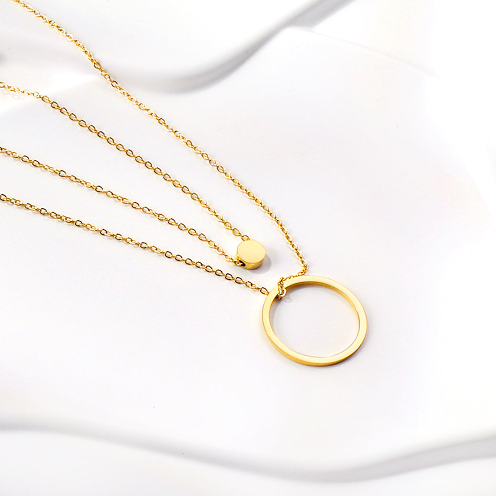 Cirkelvormige taarthanger ketting