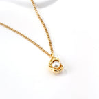 Collier pendentif en acier inoxydable avec perle en forme de perle