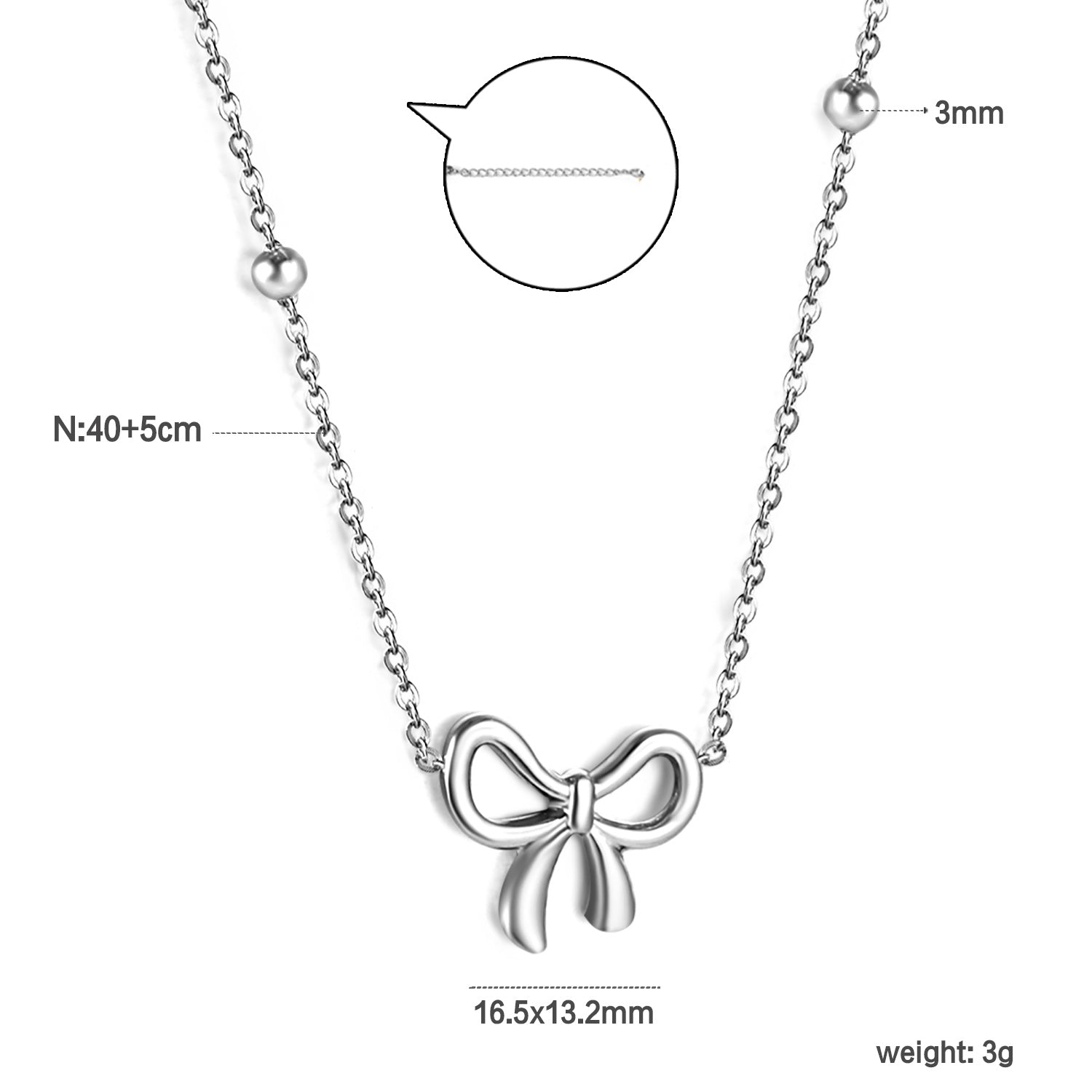 Bow Pendant Necklace