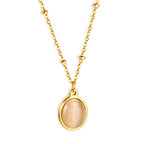 Witte ronde zirkonia-hangerketting