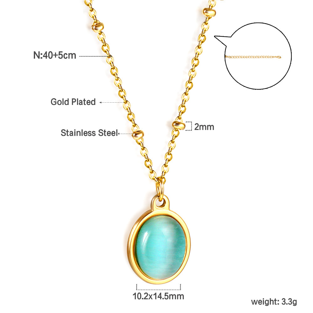 Witte ronde zirkonia-hangerketting