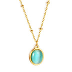 Witte ronde zirkonia-hangerketting