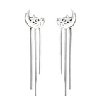 Witte schelp maan &amp; ster ketting oorbellen