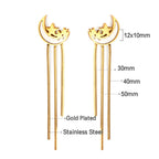 Witte schelp maan &amp; ster ketting oorbellen