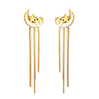 Witte schelp maan &amp; ster ketting oorbellen