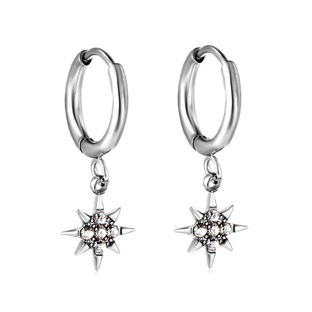 Lucky Star witte diamanten oorbellen