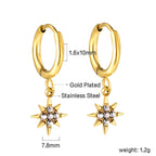 Lucky Star witte diamanten oorbellen