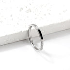 Lichte luxe diamanten ring van roestvrij staal