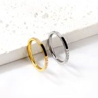 Lichte luxe diamanten ring van roestvrij staal