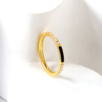 Lichte luxe diamanten ring van roestvrij staal