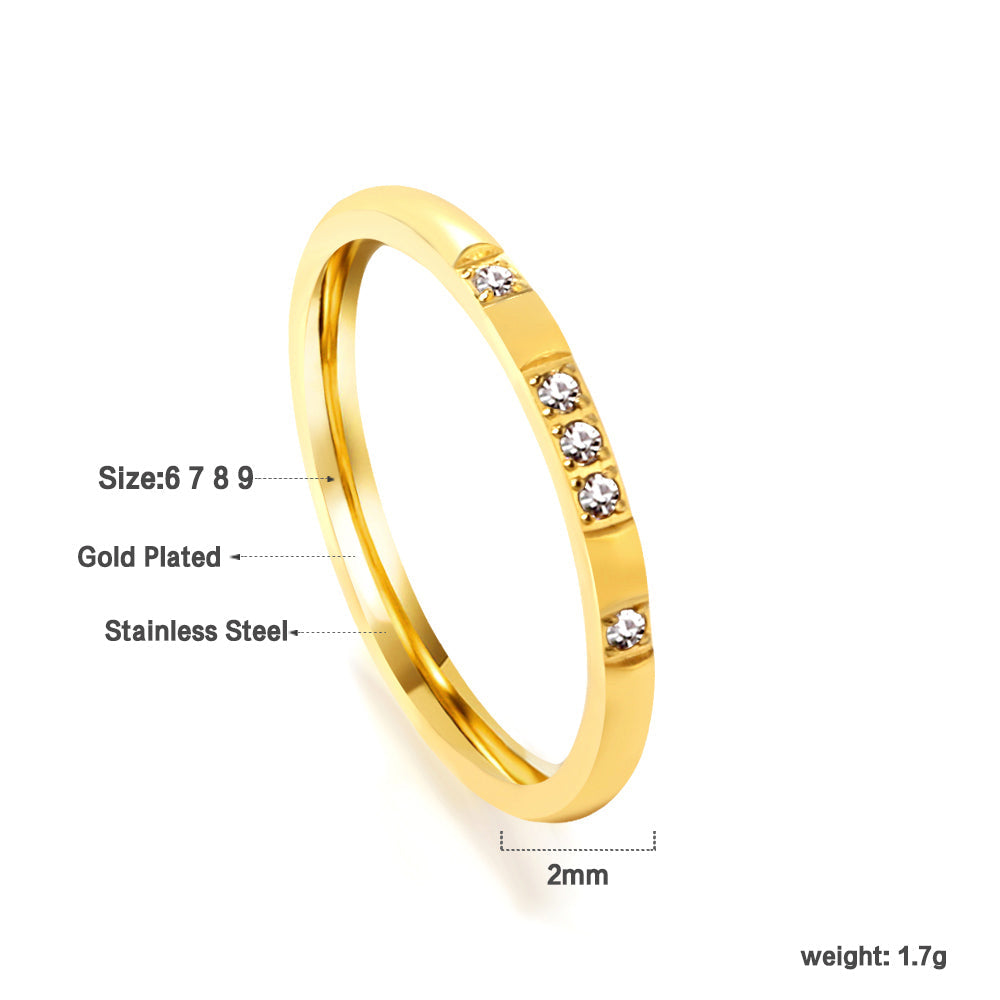 Ring met diamantaccentontwerp