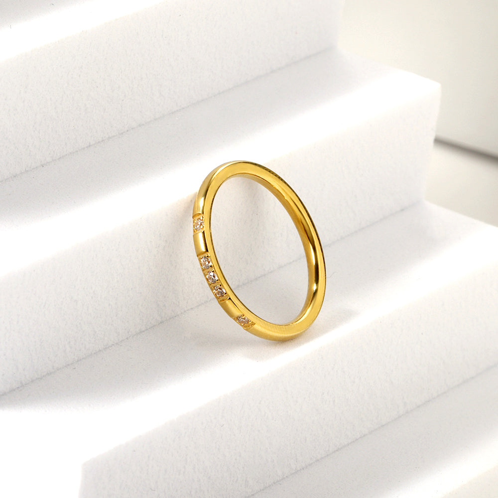 Ring met diamantaccentontwerp