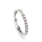 Bague solitaire en or et acier avec diamant