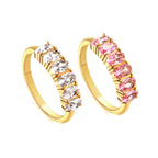 Bague de luxe légère en pierre blanche